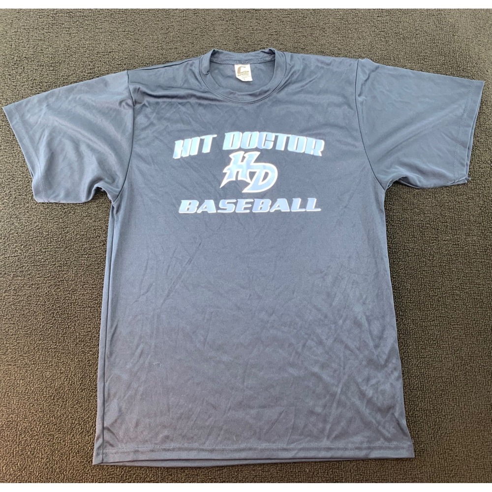 C2 Sport Hit Doctor Baseball Youth Large blue Athletic T-Shirt Kids‎